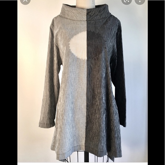 Steve Sells Studio Shibori oversized cowl neck tunic top - Picture 6 of 16